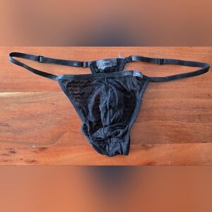 Black Men's String Thong